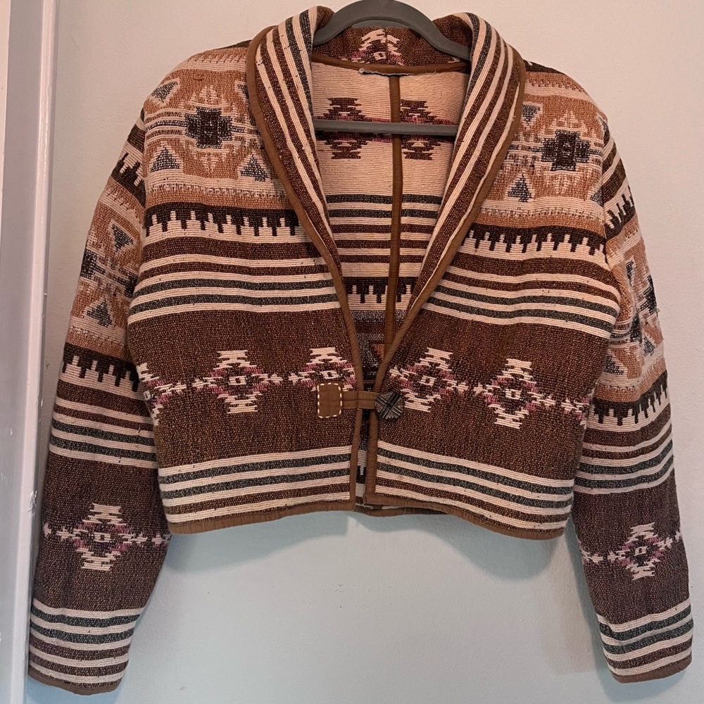 Vintage Women’s Aztec geometric pattern western Jacket  - Small